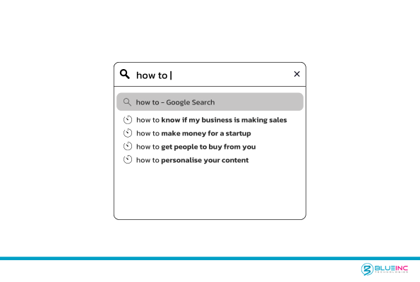  a screenshot of Google’s search suggestions as an example of finding keywords.