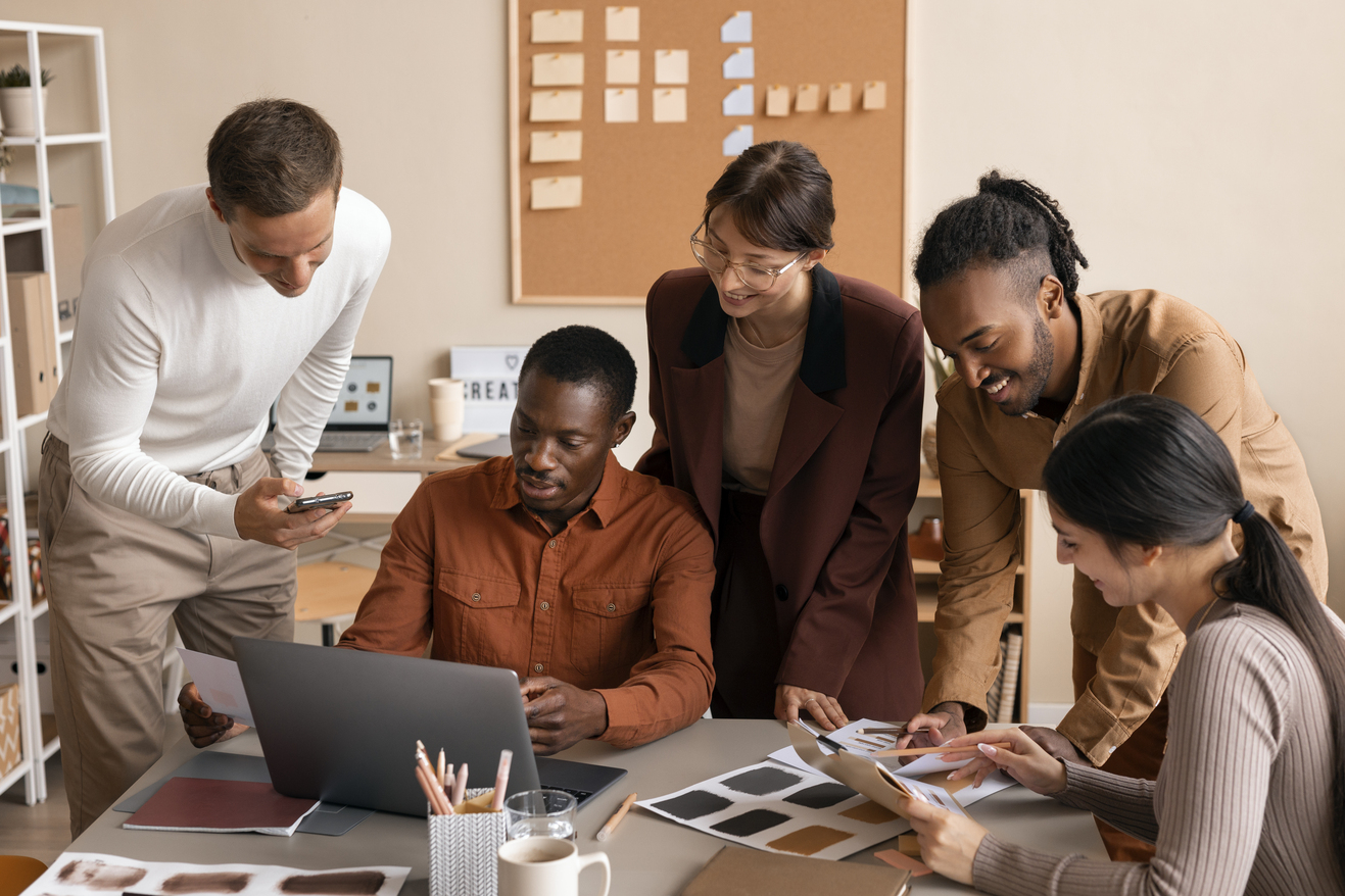 Digital Marketing Agency having a meeting